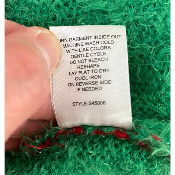 33 Degrees Unisex M Fuzzy Striped Rudolph Reindeer Ugly Christmas Sweater - Picture 8 of 8